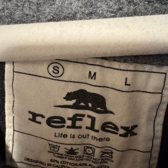 Dark Grey Crewneck Sweatshirt with White Stars Size S - Picture 3 of 3